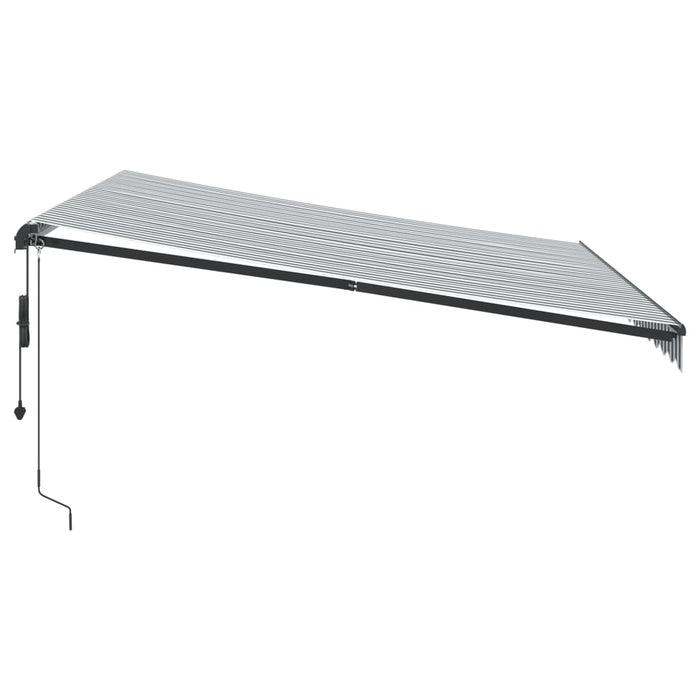 Copertină retractabilă automat, antracit/alb, 400x350 cm - WALTI WALTI