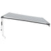 Copertină retractabilă automat, antracit/alb, 400x350 cm - WALTI WALTI