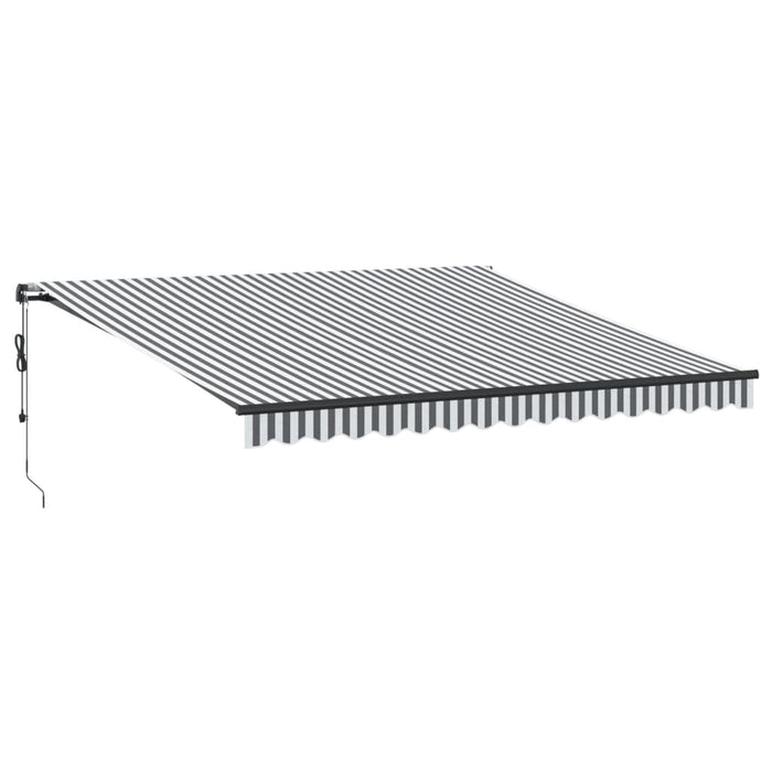 Copertină retractabilă automat LED-uri antracit/alb 400x350 cm - WALTI WALTI