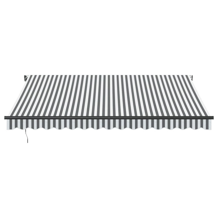 Copertină retractabilă automat LED-uri antracit/alb 400x350 cm - WALTI WALTI
