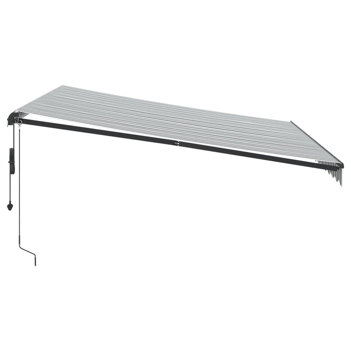Copertină retractabilă automat LED-uri antracit/alb 400x350 cm - WALTI WALTI