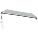 Copertină retractabilă automat LED-uri antracit/alb 400x350 cm - WALTI WALTI