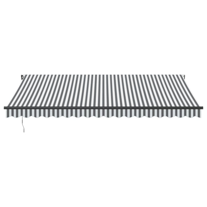 Copertină retractabilă manual, antracit/alb, 450x350 cm - WALTI WALTI