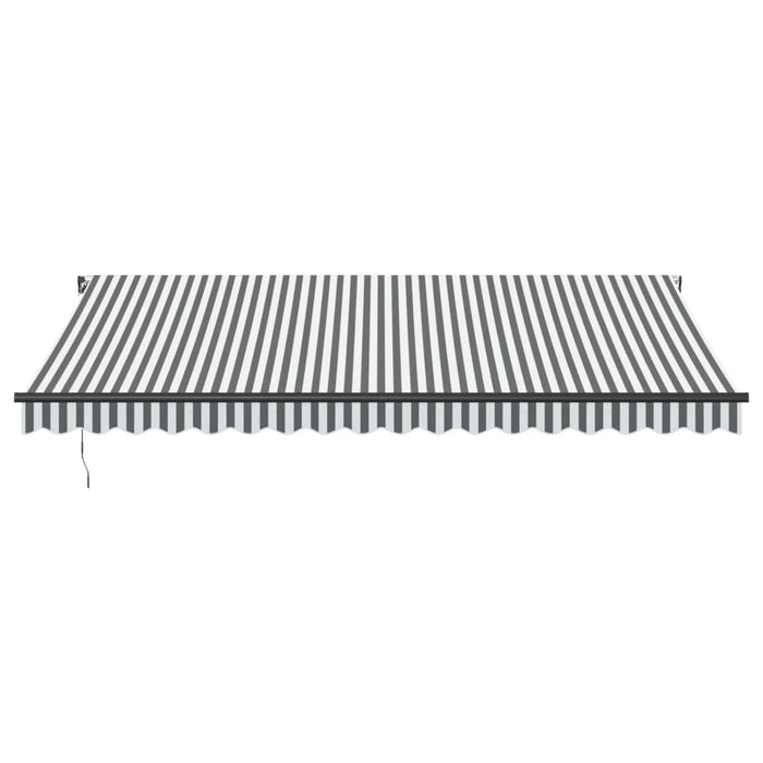 Copertină retractabilă manual cu LED-uri antracit/alb 450x350cm - WALTI WALTI