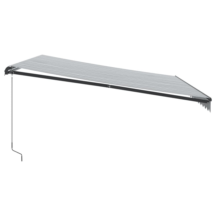Copertină retractabilă manual cu LED-uri antracit/alb 450x350cm - WALTI WALTI