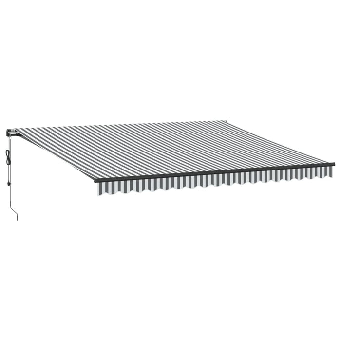 Copertină retractabilă automat, antracit/alb, 450x350 cm - WALTI WALTI