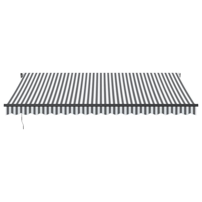 Copertină retractabilă automat, antracit/alb, 450x350 cm - WALTI WALTI