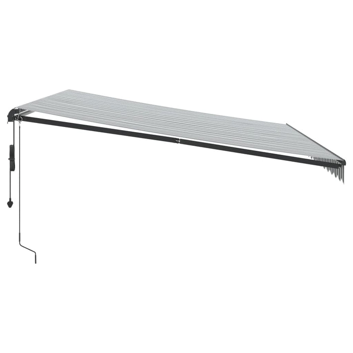 Copertină retractabilă automat, antracit/alb, 450x350 cm - WALTI WALTI