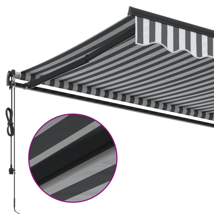 Copertină retractabilă automat, antracit/alb, 450x350 cm - WALTI WALTI