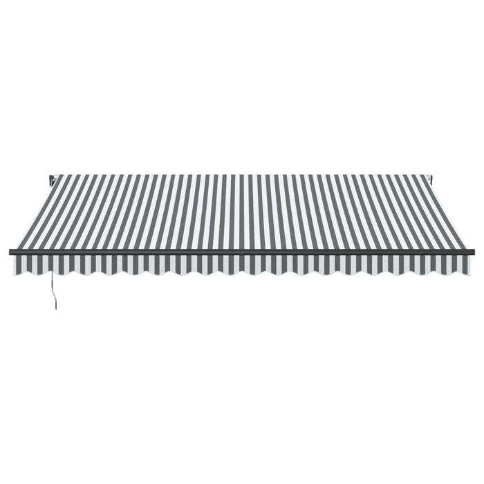 Copertină retractabilă automat LED-uri antracit/alb 450x350 cm - WALTI WALTI