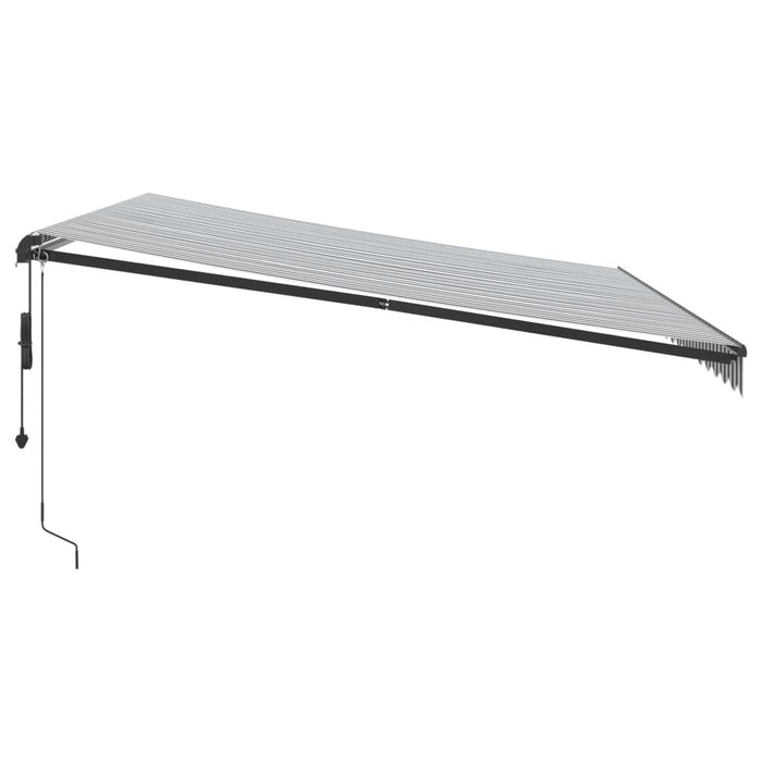 Copertină retractabilă automat LED-uri antracit/alb 450x350 cm - WALTI WALTI