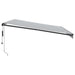 Copertină retractabilă automat LED-uri antracit/alb 450x350 cm - WALTI WALTI