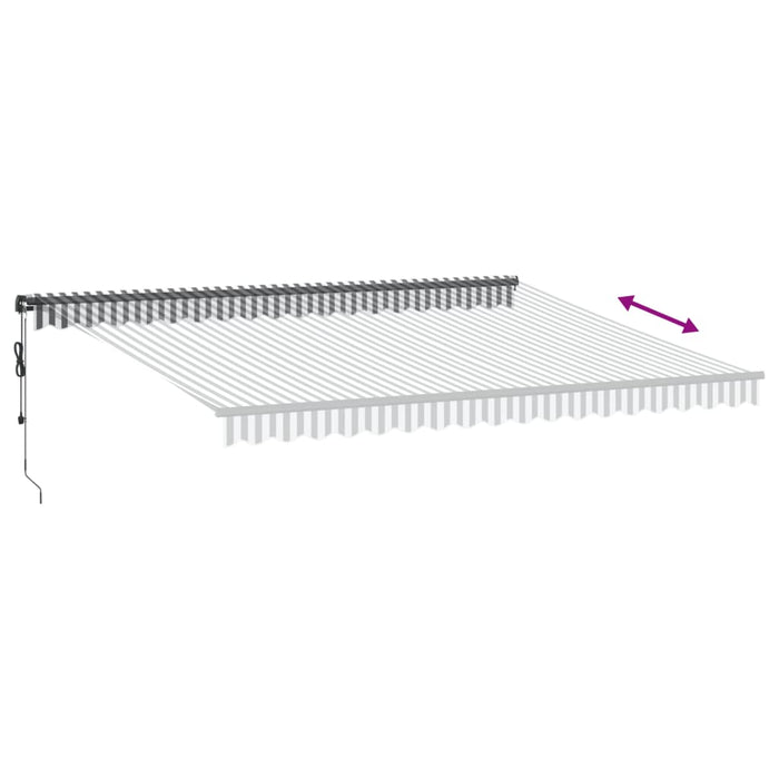 Copertină retractabilă automat LED-uri antracit/alb 450x350 cm - WALTI WALTI