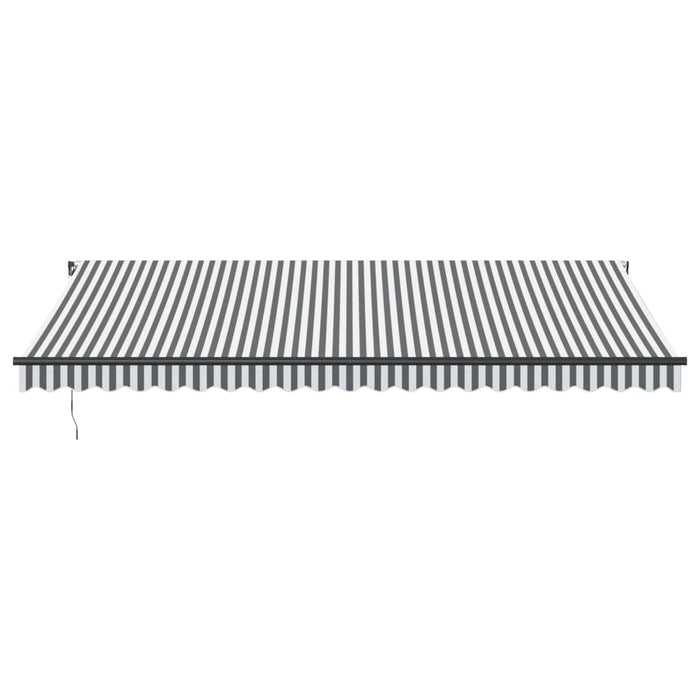 Copertină retractabilă manual, antracit/alb, 500x350 cm - WALTI WALTI