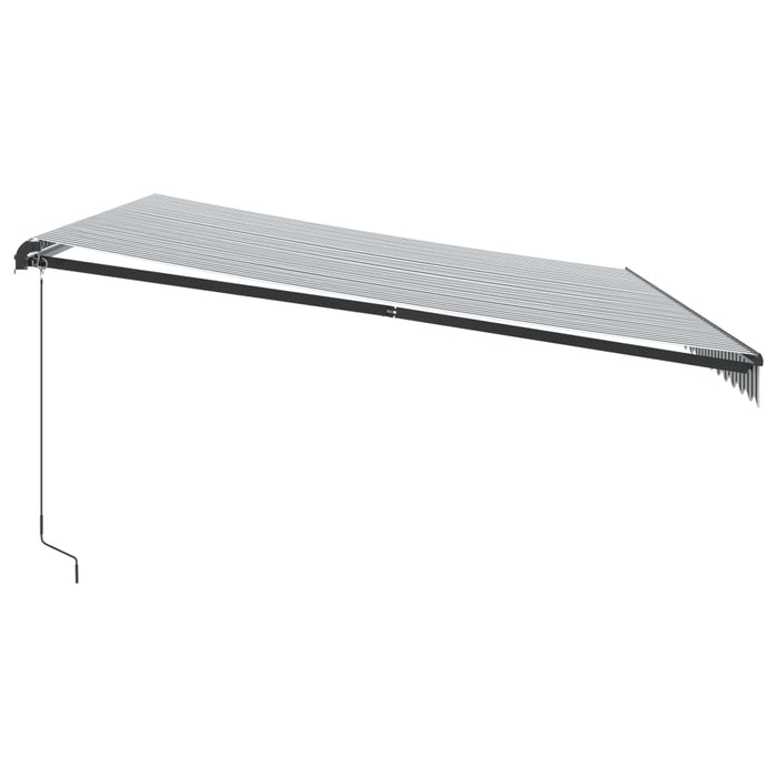 Copertină retractabilă manual, antracit/alb, 500x350 cm - WALTI WALTI