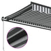 Copertină retractabilă manual, antracit/alb, 500x350 cm - WALTI WALTI