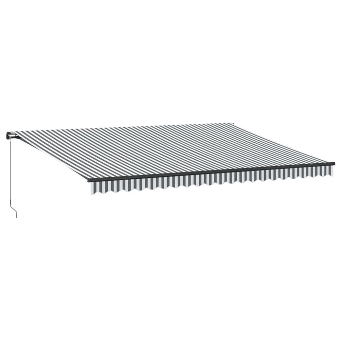 Copertină retractabilă manual cu LED-uri antracit/alb 500x350cm - WALTI WALTI