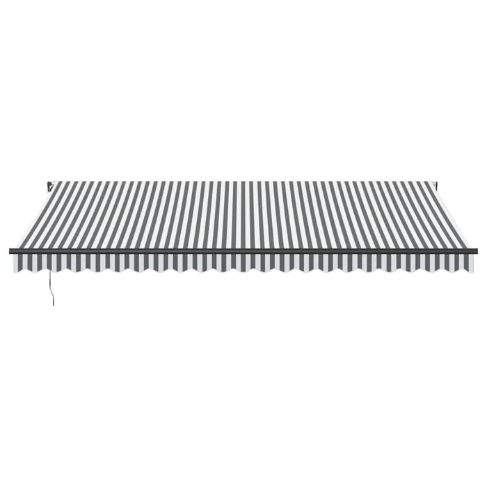 Copertină retractabilă manual cu LED-uri antracit/alb 500x350cm - WALTI WALTI