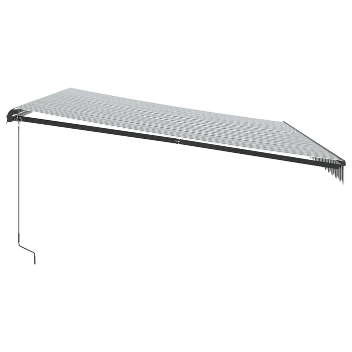 Copertină retractabilă manual cu LED-uri antracit/alb 500x350cm - WALTI WALTI