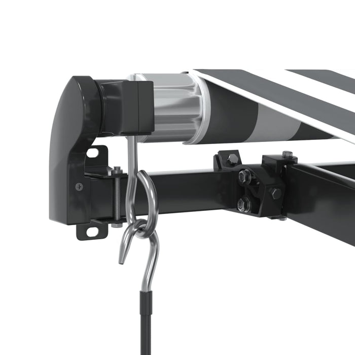 Copertină retractabilă manual cu LED-uri antracit/alb 500x350cm - WALTI WALTI