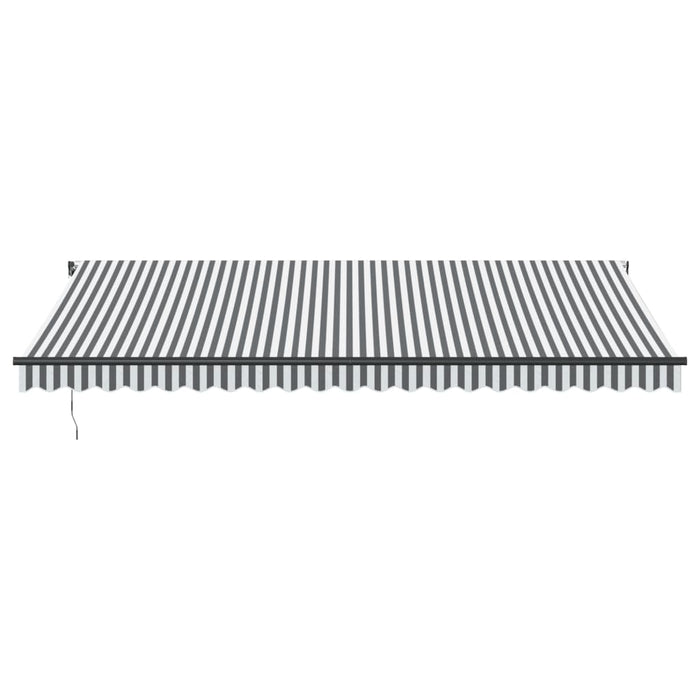 Copertină retractabilă automat, antracit/alb, 500x350 cm - WALTI WALTI