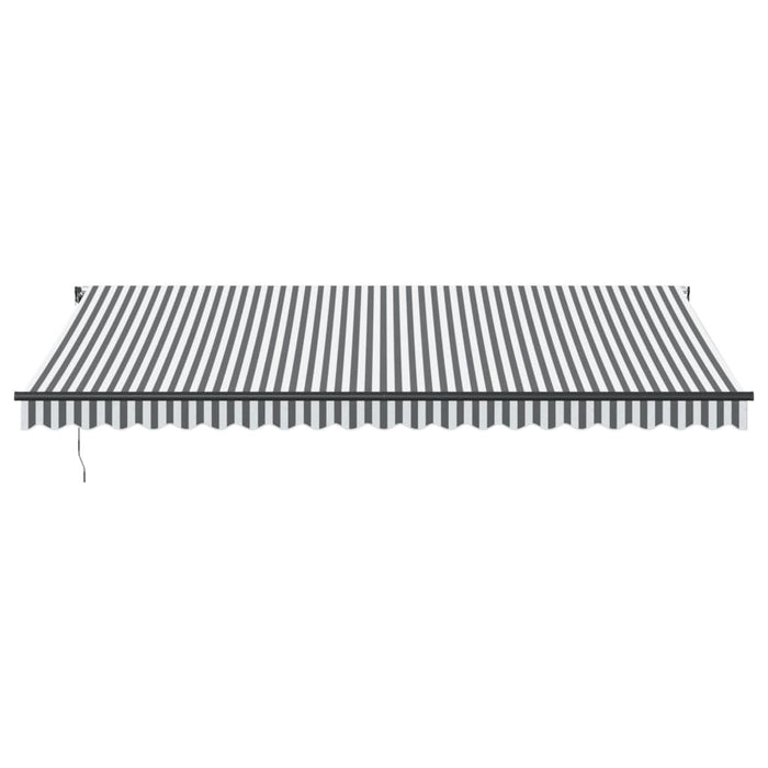 Copertină retractabilă automat LED-uri antracit/alb 500x350 cm - WALTI WALTI