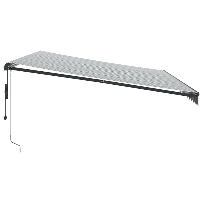 Copertină retractabilă automat LED-uri antracit/alb 500x350 cm - WALTI WALTI