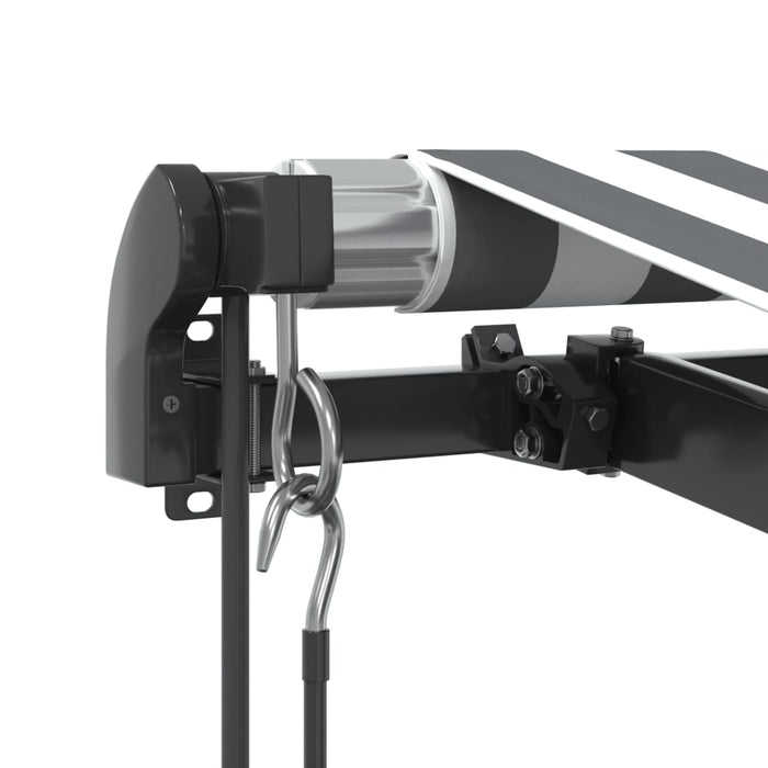Copertină retractabilă automat LED-uri antracit/alb 500x350 cm - WALTI WALTI