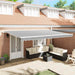 Copertină retractabilă manual, antracit/alb, 500x300 cm - WALTI WALTI