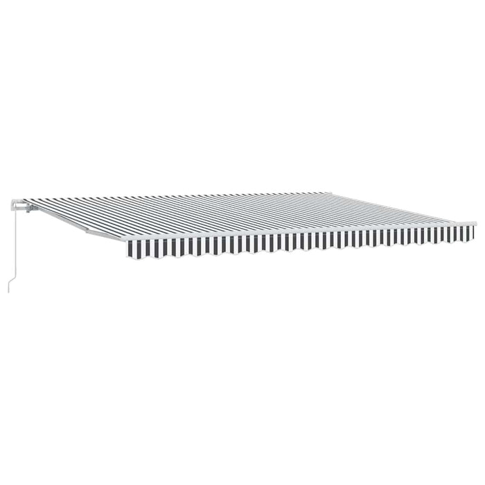 Copertină retractabilă manual, antracit/alb, 450x300 cm - WALTI WALTI