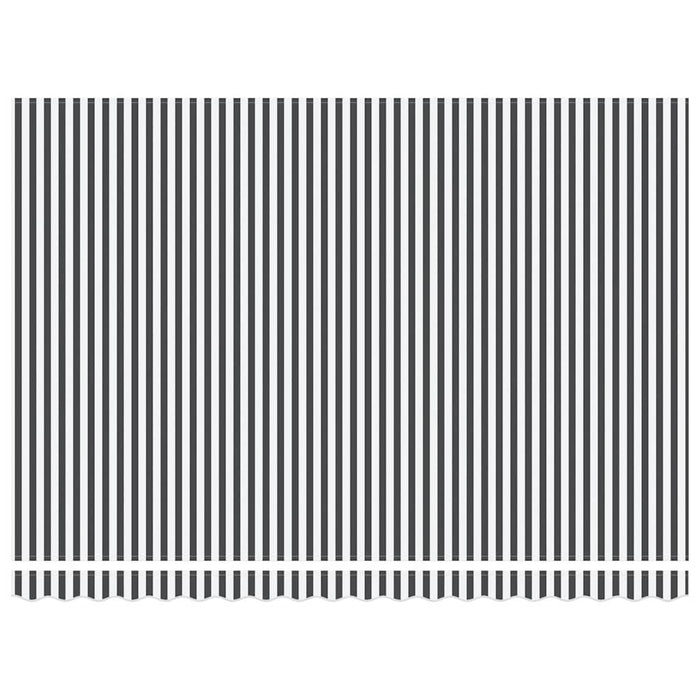 Copertină retractabilă manual, antracit/alb, 450x300 cm - WALTI WALTI