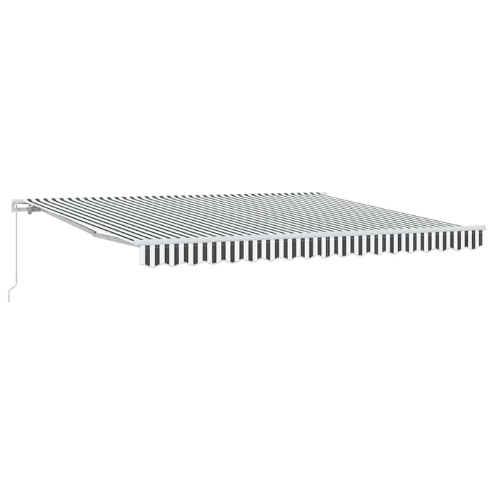 Copertină retractabilă manual, antracit/alb, 400x300 cm - WALTI WALTI