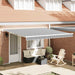 Copertină retractabilă manual, antracit/alb, 400x300 cm - WALTI WALTI