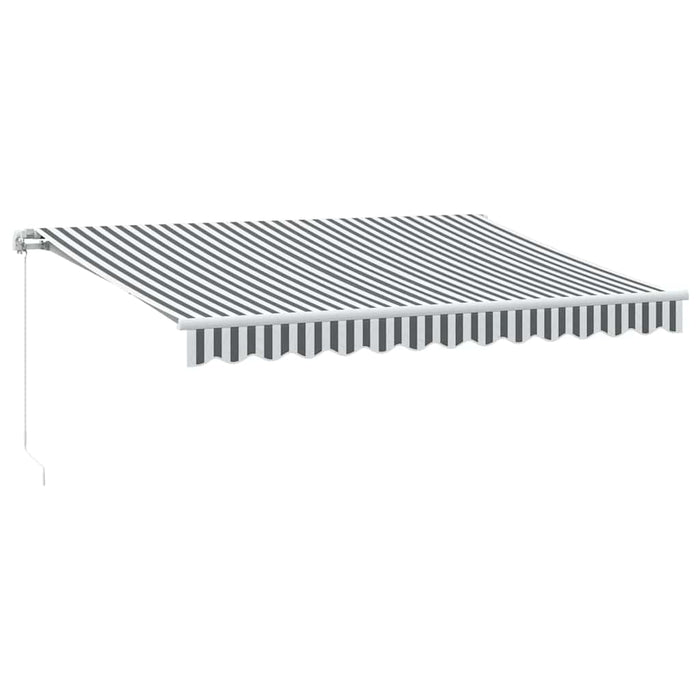 Copertină retractabilă manual, antracit/alb, 350x250 cm - WALTI WALTI