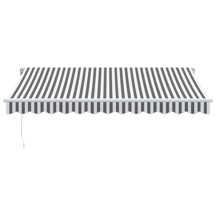 Copertină retractabilă manual, antracit/alb, 350x250 cm - WALTI WALTI