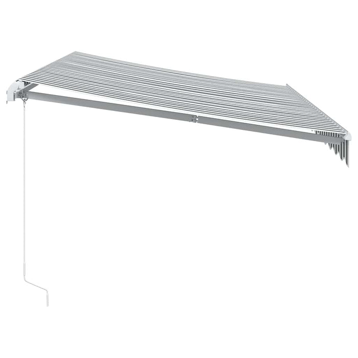 Copertină retractabilă manual, antracit/alb, 350x250 cm - WALTI WALTI