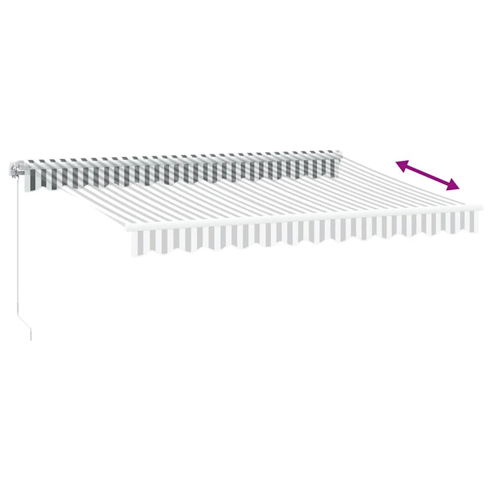 Copertină retractabilă manual, antracit/alb, 350x250 cm - WALTI WALTI