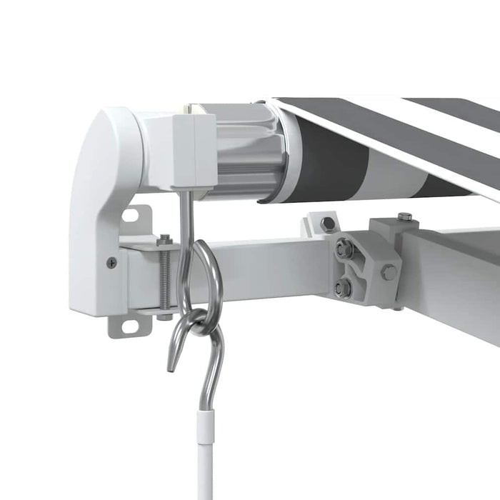 Copertină retractabilă manual, antracit/alb, 350x250 cm - WALTI WALTI