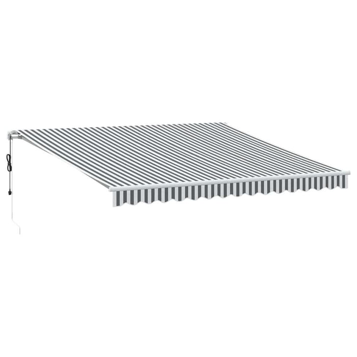 Copertină retractabilă automat, antracit/alb, 400x300 cm - WALTI WALTI
