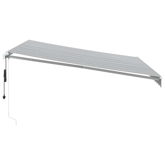 Copertină retractabilă automat, antracit/alb, 400x300 cm - WALTI WALTI