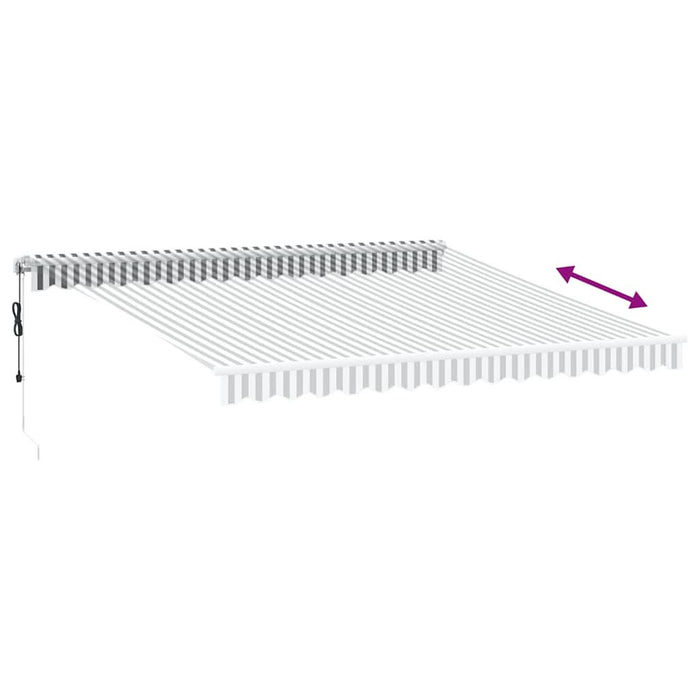 Copertină retractabilă automat, antracit/alb, 400x300 cm - WALTI WALTI