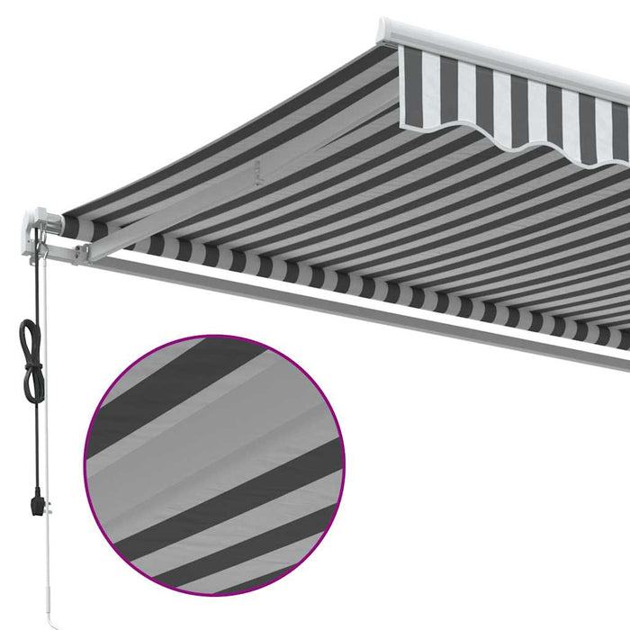 Copertină retractabilă automat, antracit/alb, 400x300 cm - WALTI WALTI