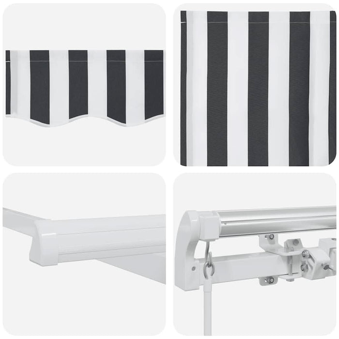 Copertină retractabilă manual, antracit/alb, 300x250 cm - WALTI WALTI
