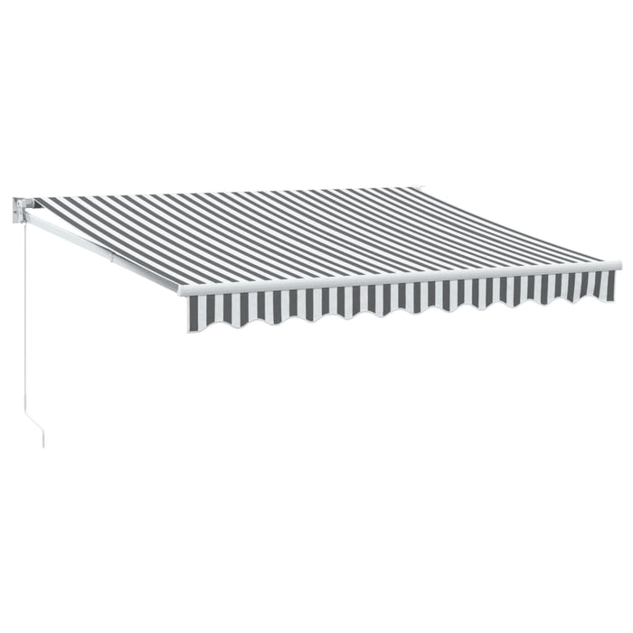 Copertină retractabilă antracit/alb, 3x2,5 m, textil/aluminiu - WALTI WALTI