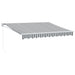 Copertină retractabilă antracit/alb, 3x2,5 m, textil/aluminiu - WALTI WALTI