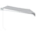 Copertină retractabilă antracit/alb, 3x2,5 m, textil/aluminiu - WALTI WALTI
