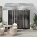 Copertină retractabilă antracit/alb, 3x2,5 m, textil/aluminiu - WALTI WALTI