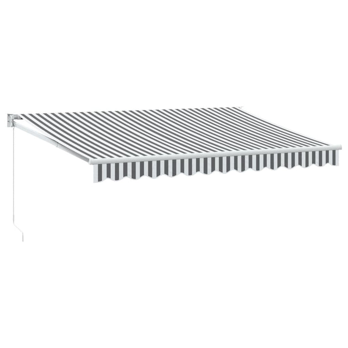 Copertină retractabilă antracit/alb, 3,5x2,5 m, textil/aluminiu - WALTI WALTI