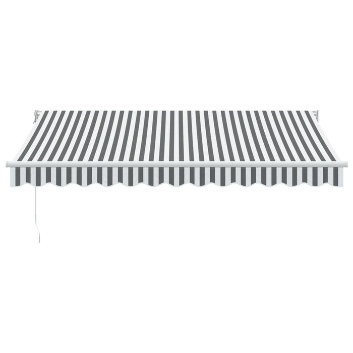 Copertină retractabilă antracit/alb, 3,5x2,5 m, textil/aluminiu - WALTI WALTI