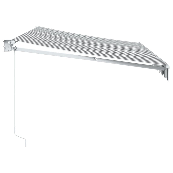 Copertină retractabilă antracit/alb, 3,5x2,5 m, textil/aluminiu - WALTI WALTI